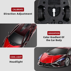 MIEBELY Lamboghini RC car remote control offers precise, intuitive steering.