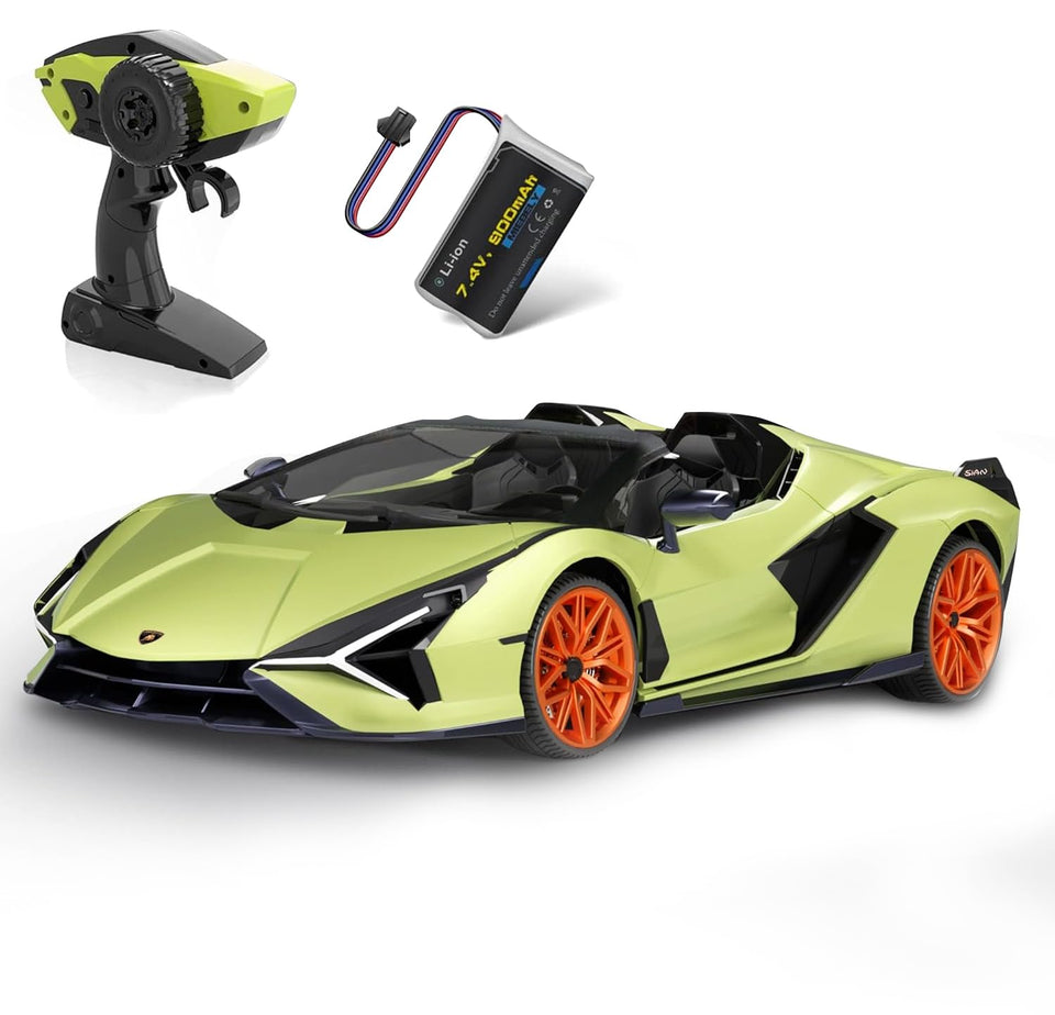 MIEBELY Lamborghini RC Car 1:12 scale, front view, ready for display and races.
