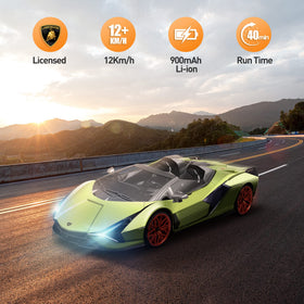 MIEBELY Lamborghini RC Car LED headlights enhance night play and realistic lighting.
