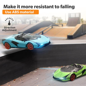 MIEBELY Lamborghini RC Car removable remote handle supports left and right-handed players.
