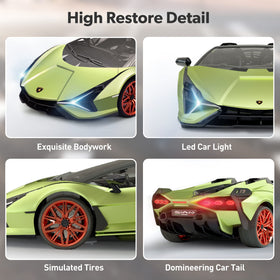 MIEBELY Lamborghini RC Car Sian Roadster exterior showcases authentic details for collectors.