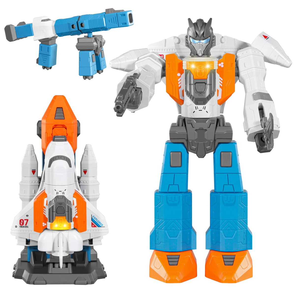 MIEBELY magnetic transform robot model with durable joints for sturdy play