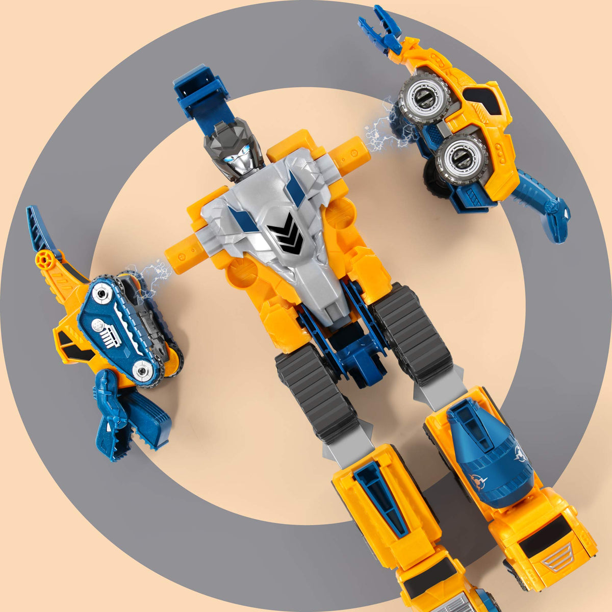 MIEBELY toddler robot set dinosaurs assembly demonstrates kid-friendly transformation