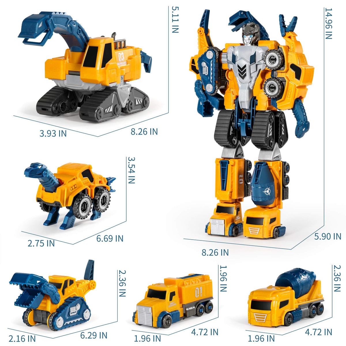 MIEBELY toddler robot set safety abs plastic highlights durable non-toxic material