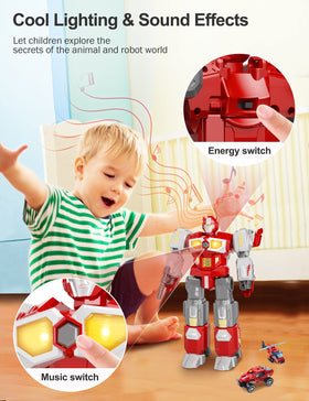 MIEBELY Transforming Toys: lights and sounds boost pretend adventures.