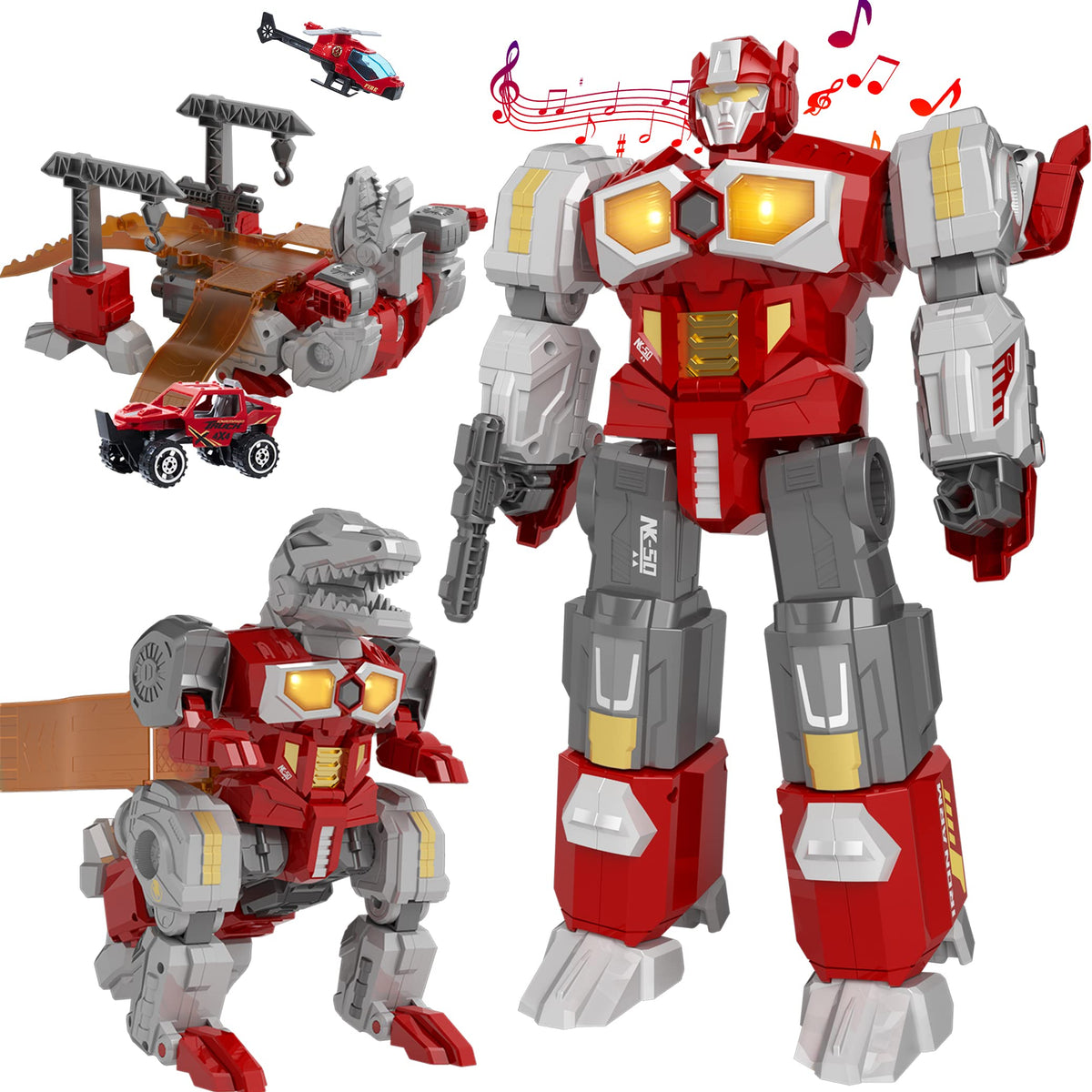 MIEBELY Transforming Toys: dinosaur-robot dynamic assembly for imaginative play.