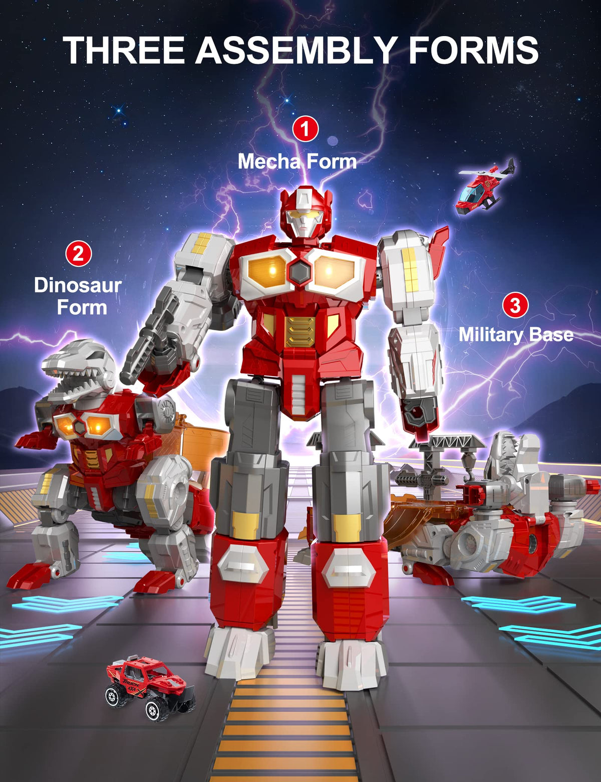 MIEBELY Transforming Toys: safe ABS material for durable, kid-friendly play.