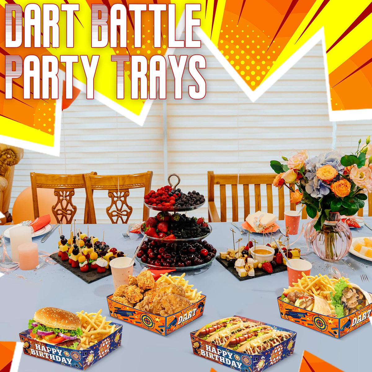 Mifoci Dart Battle tray supports versatile party use and easy handling.