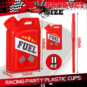 Mifoci race car cups with straw 11oz for easy sipping and mess control.