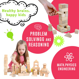 Child hands with Migargle blocks building together strengthens grip and coordination.