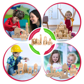 Non-toxic water-based paint on Migargle blocks ensures safe coloring.