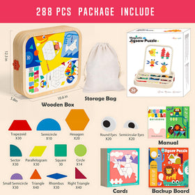 Migargle dual magnetic backup board provides extra space for collaborative play.