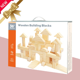 Migargle large wooden blocks set improves dexterity through hands-on repetition.