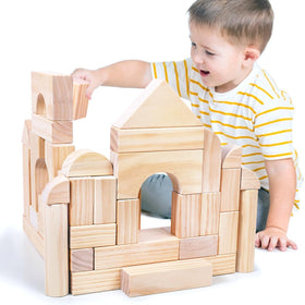 Migargle large wooden blocks set makes a thoughtful gift for toddlers and preschoolers.