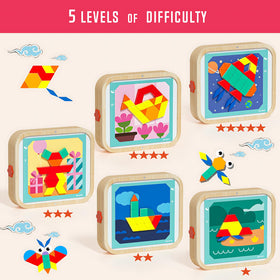 Migargle Montessori-inspired set suits 3-8 year olds for solo or group activities.