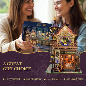 Miggley DIY Miniature House Kit bookshelf display blending vintage charm with modern artistry
