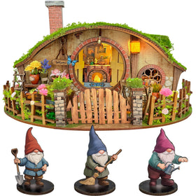 Miggley The Magic Ring House front view, a cozy bookshelf decor piece that invites DIY creativity.