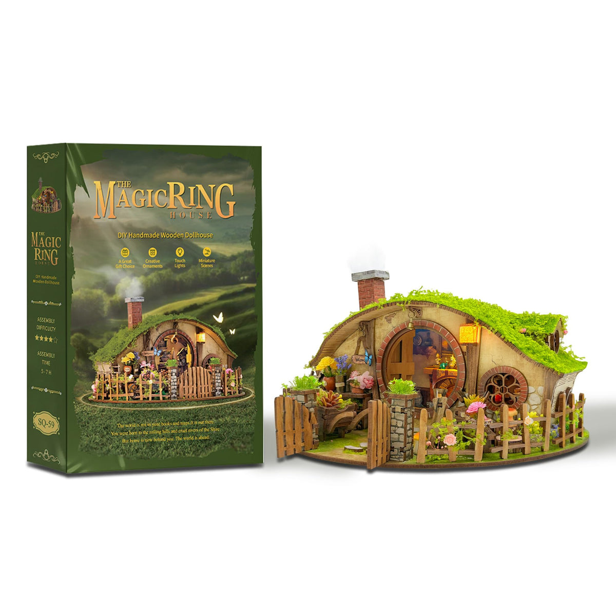 Miggley The Magic Ring House with garden path, a charming centerpiece.