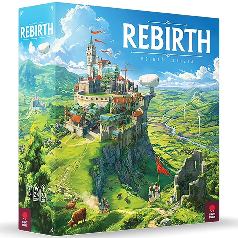Mighty Boards Rebirth Scotland map tile layout facilitates strategic planning and competitive play.