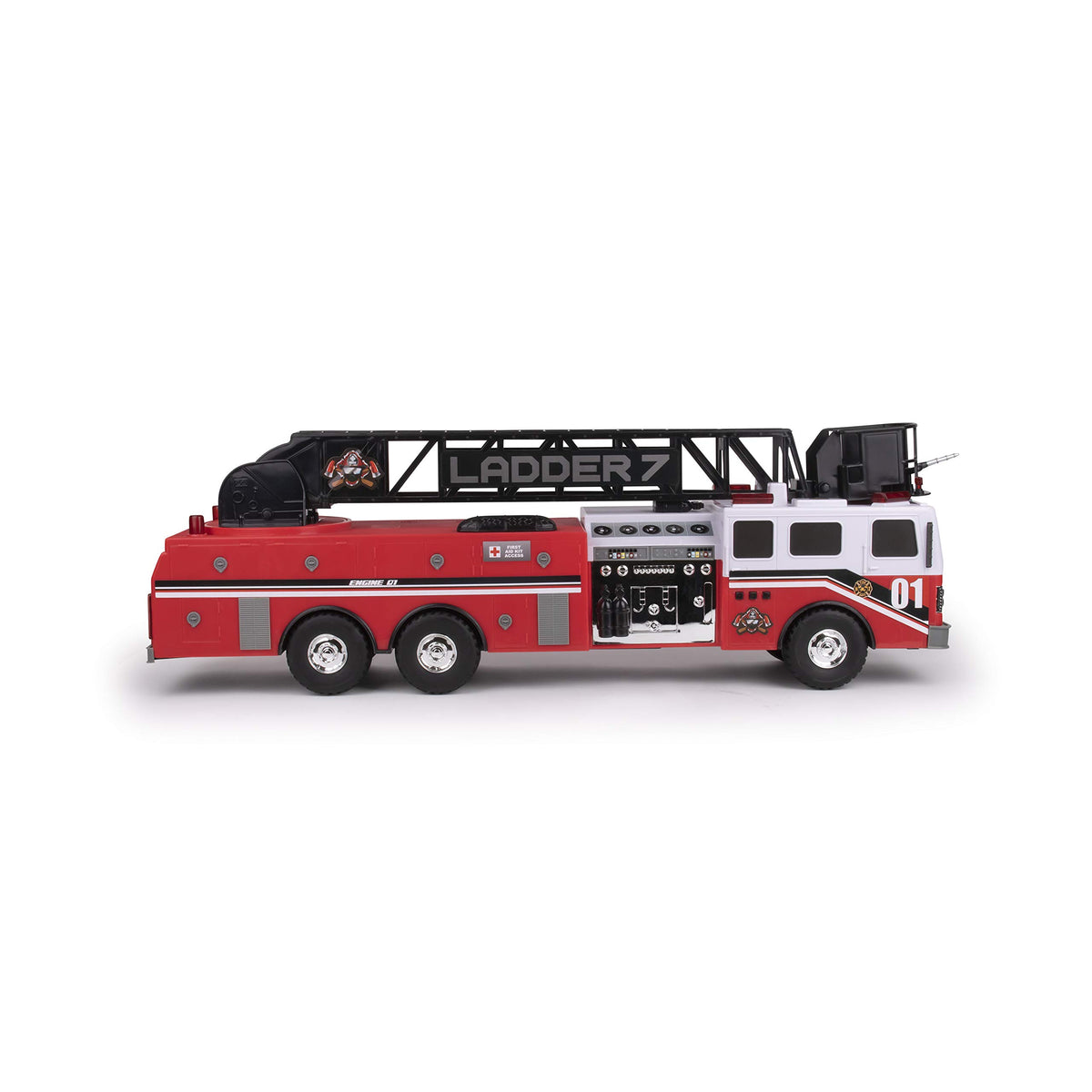 Mighty Fleet Titans 29-inch fire truck durable construction withstands energetic play.