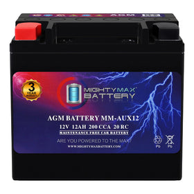 Mighty Max MM-AUX12 front view for compact 12V backup power in vehicles