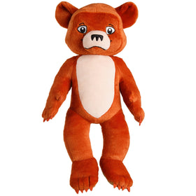Mighty Mojo Little Bear plush, embroidery details, expressive face without hard plastic.