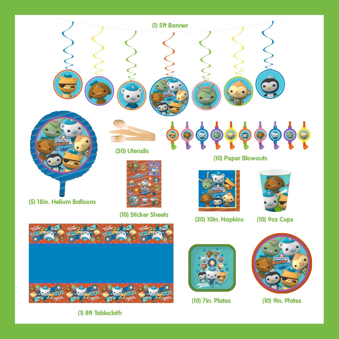 Mighty Mojo Octonauts 7-inch plates add playful ocean vibes to desserts.