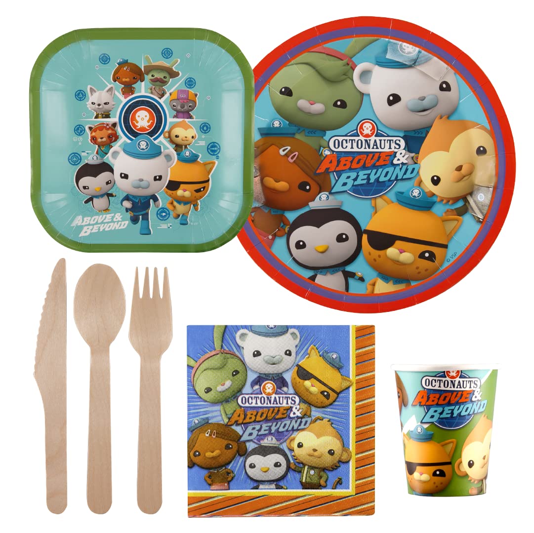 Mighty Mojo Octonauts wood utensils 30pc ensure sturdy, eco-friendly dining.