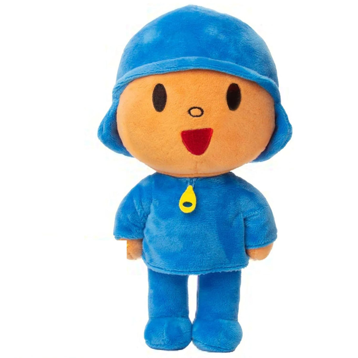 Mighty Mojo Pocoyo plush doll close-up embroidery detail for authentic charm