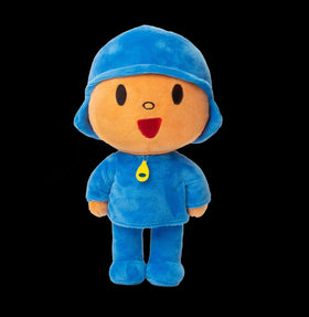 Mighty Mojo Pocoyo plush doll in sleeping pose, ideal bedtime companion