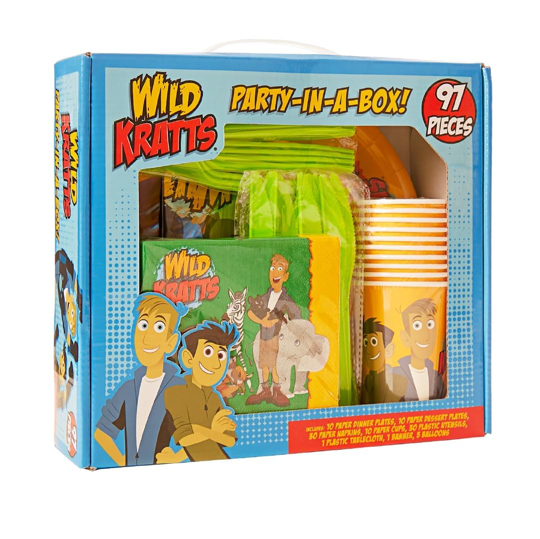Mighty Mojo Wild Kratts banner enhances party decor with licensed character visuals