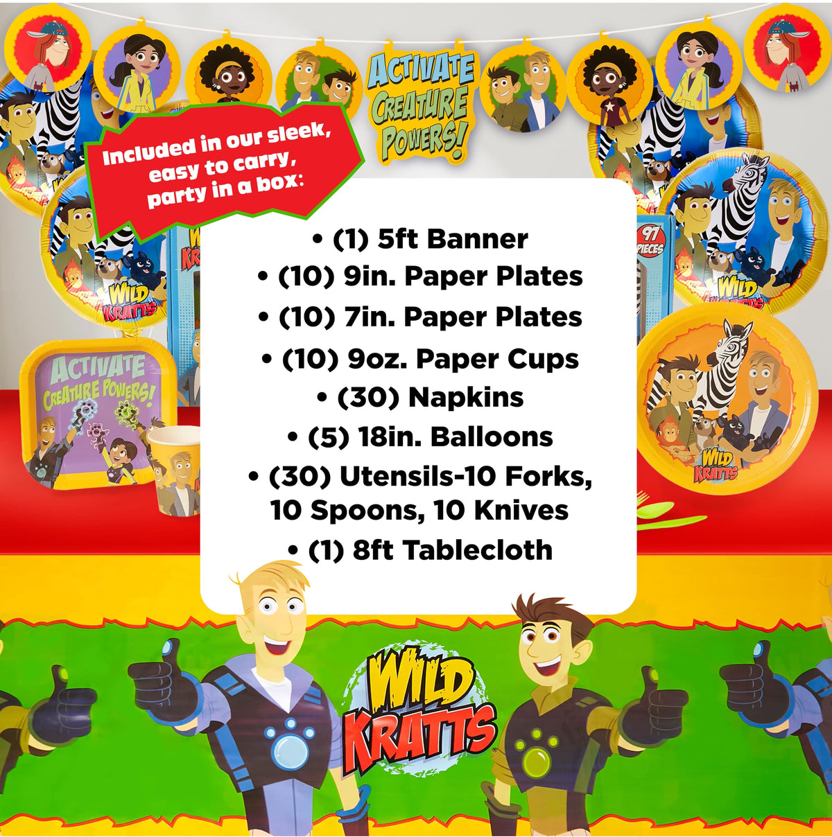 Mighty Mojo Wild Kratts utensils set simplifies serving and cleanup