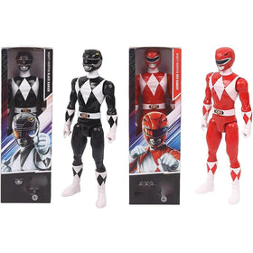 Mighty Morphin Ranger 12-inch action figure 2set shown on display shelf showcasing collectible detail