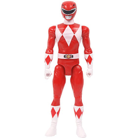 Mighty Morphin Red Ranger figure front view with classic retro styling for display