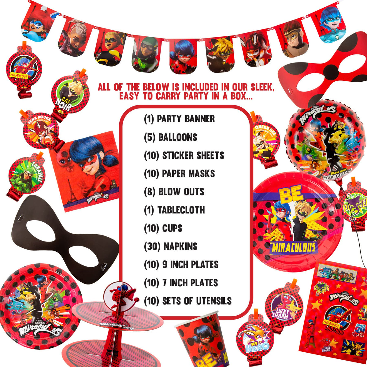 Mighty Mojo Ladybug paper plates for easy serving