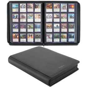 Migitec 16-pocket binder cover showcasing waterproof PU leather and refined stitching.