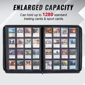 Wide spine on Migitec binder reduces card bending when loaded.