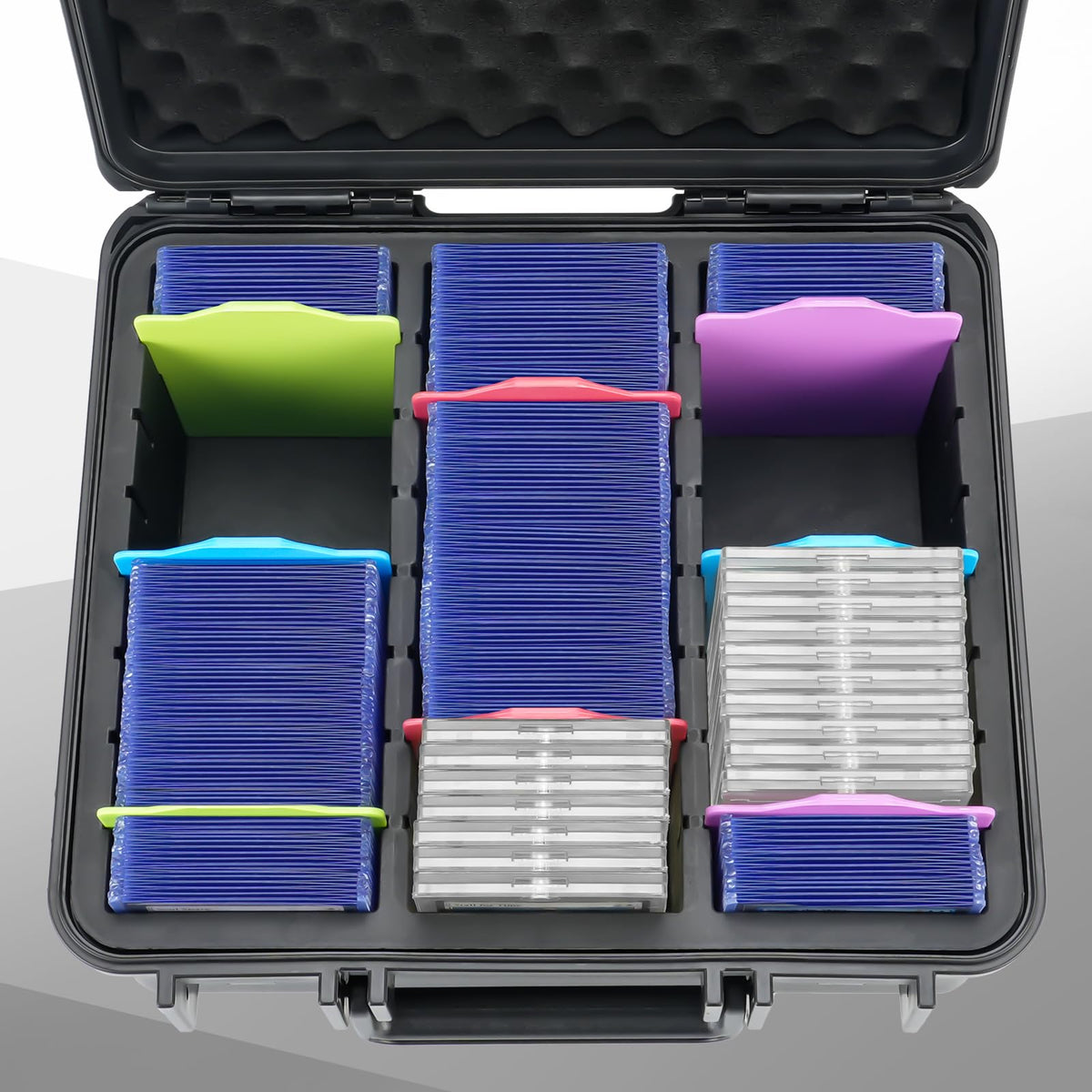 Migitec box accommodates magnetic card holders for added versatility.