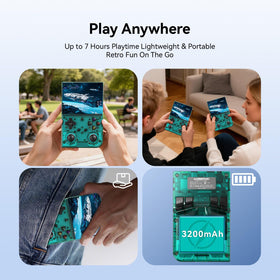 Migofee RG35XX Pro includes a tempered glass protector and keychain for protection and style.
