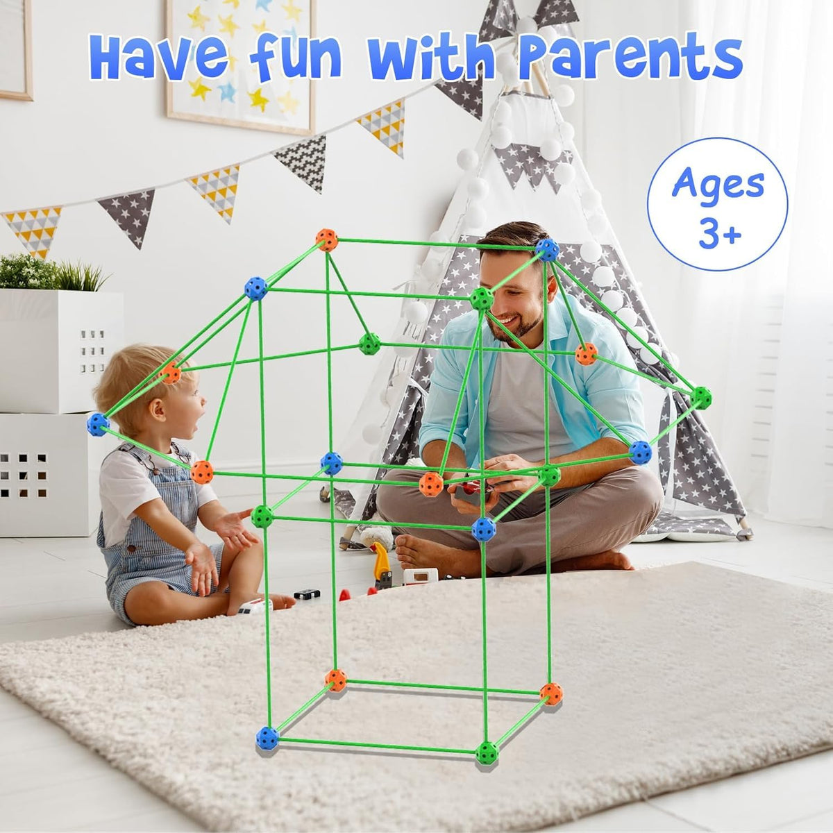 MIGWDPM Easy Build – fort construction with bedsheet add-ons.