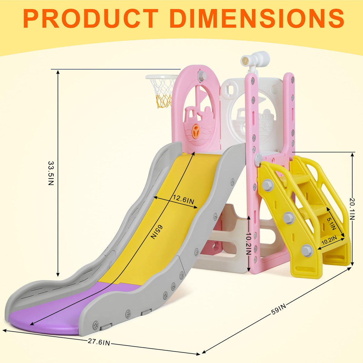 Miikoul 6-in-1 toddler playset suitable for indoor and outdoor spaces
