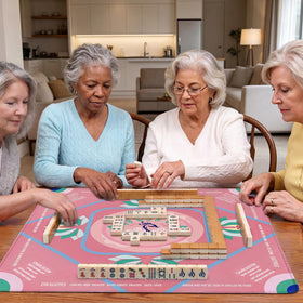 Mikccer 32-inch square Mahjong Mat fits standard tables for family play