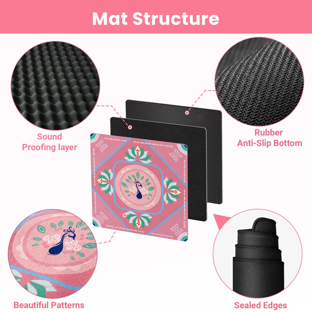 Mikccer anti-slip base grips the surface to prevent curling or slipping during play