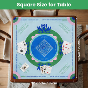 Mikccer Mahjong Mat anti-slip base prevents curling and shifts during play.