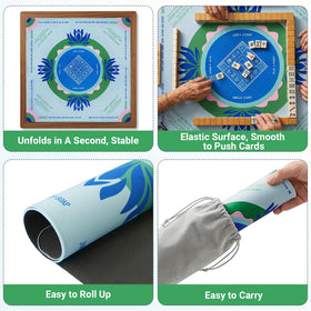 Mikccer Mahjong Mat features built-in rules for easy, beginner-friendly setup.