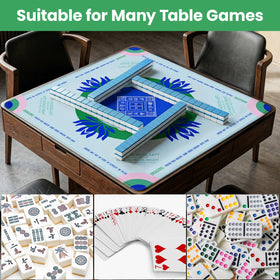 Mikccer Mahjong Mat suitable for dominoes, poker, and puzzle games.