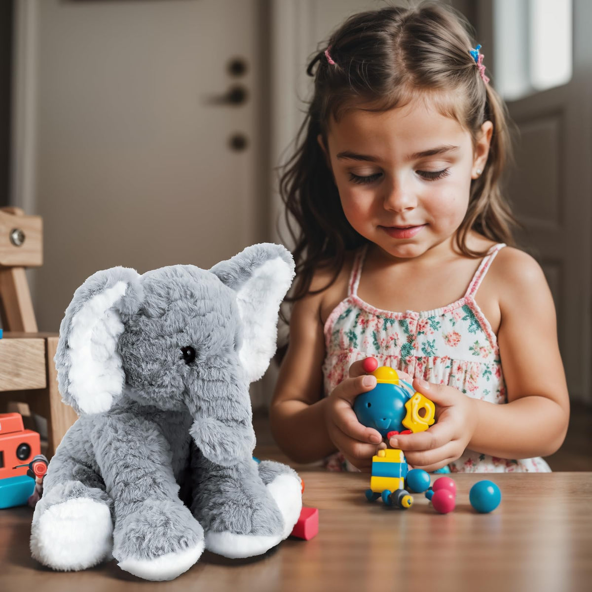 Mikee Fluffie elephant plush gift-ready packaging and delightful presence
