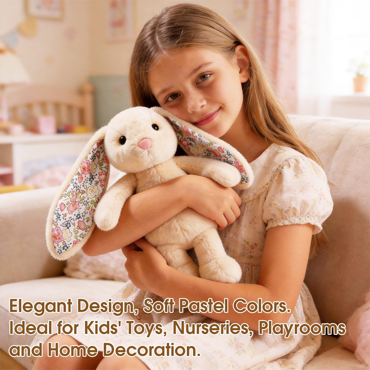 Mikee Fluffie soft plush fabric invites cozy cuddles and routine washability