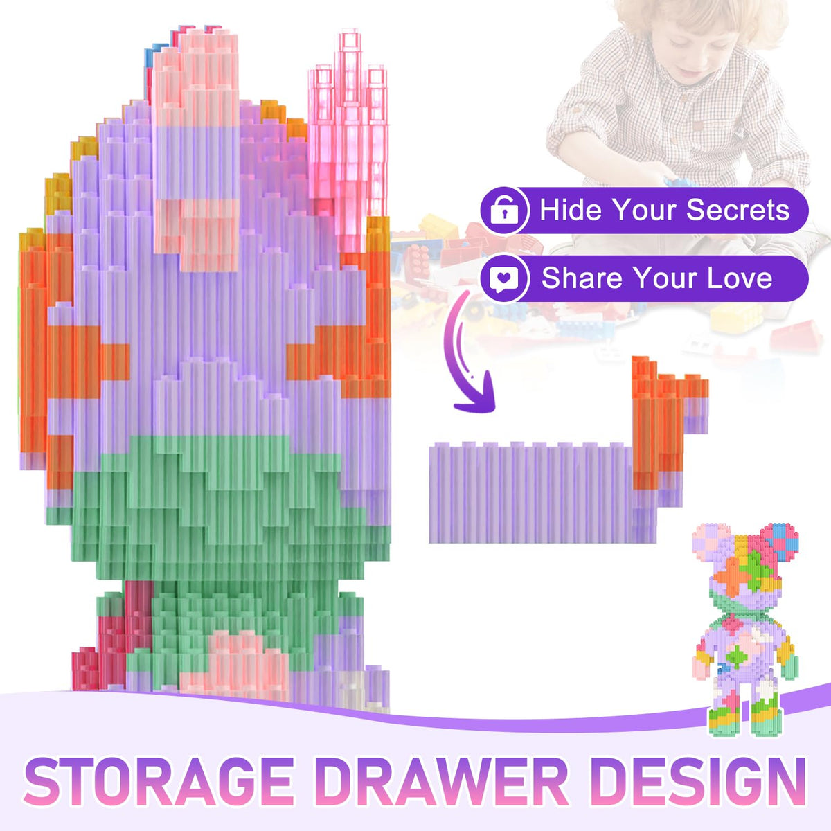MIKIJOYS decorative bear design on a shelf adds playful charm