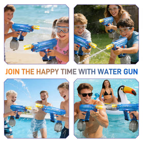 Mikiomie water gun long-range 26-32ft in outdoor play.